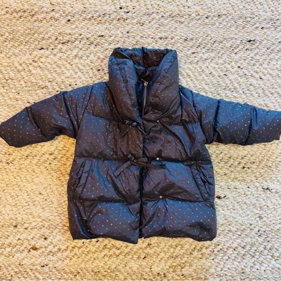 Zara Kids Puffer Jacket Black with Gold Dots 18-24 months